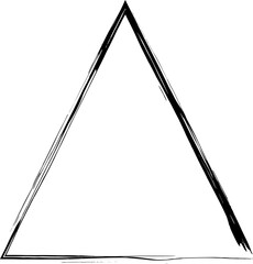 Triangle frame brush strokes