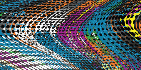 colorful abstract ethnic pattern in graffiti style with urban modern style elements bright quality illustration for your design