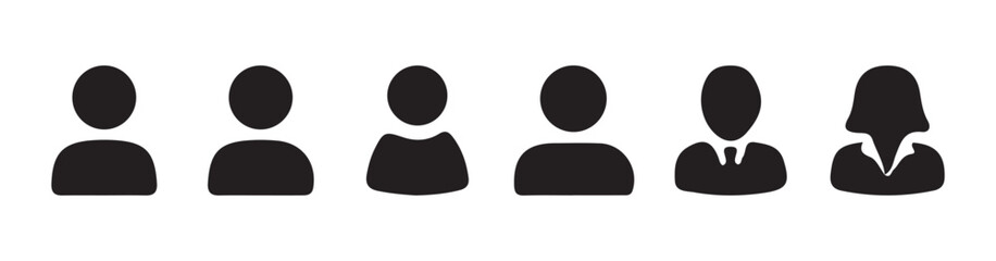 User icon vector set. Profile and people silhouette collection. User icon for web site, User icon vector illustration Eps 10