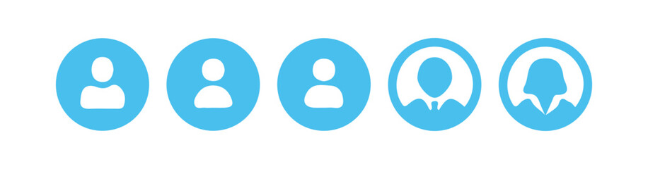 User icon vector set. Profile and people silhouette collection. User icon for web site, User icon vector illustration Eps 10