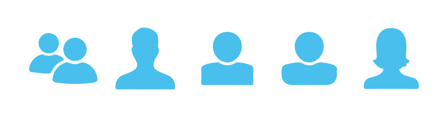 User icon vector set. Profile and people silhouette collection. User icon for web site, User icon vector illustration Eps 10