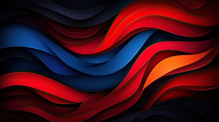Abstract wavy layered design