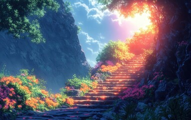 Bold explosion of abstract shapes and radiant tones creating a stunning backdrop for modern visual expression and dynamic layout.