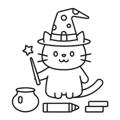 Cat moments meow life coloring pages, coloring book, line art, illustration, black & white, bold and easy coloring pages