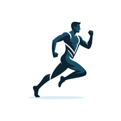 Fototapeta premium runner logo vector illustration