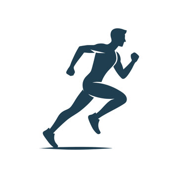 runner logo vector illustration