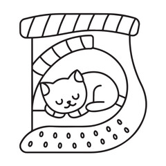 Cat moments meow life coloring pages, coloring book, line art, illustration, black & white, bold and easy coloring pages