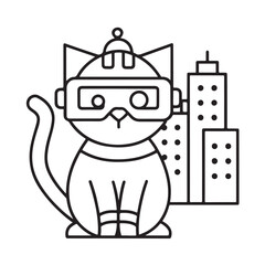 Cat moments meow life coloring pages, coloring book, line art, illustration, black & white, bold and easy coloring pages