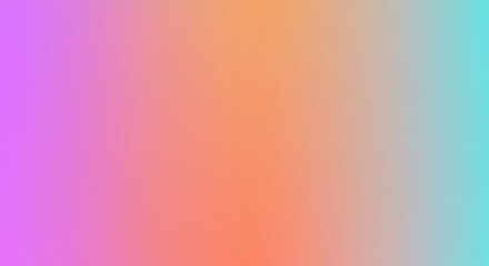 Gradient background with pink orange and teal colors blending smoothly together.