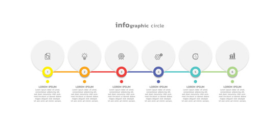Fototapeta premium Business infographic template colorful background design