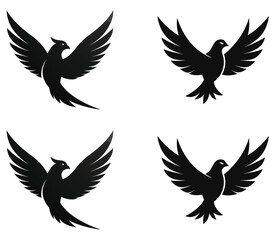 Fototapeta premium set of vector wings