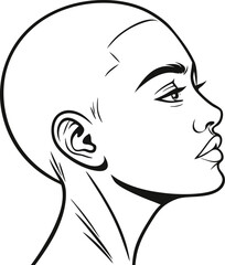 Human head silhouette vector art
