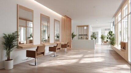 Obraz premium おしゃれで明るい美容室