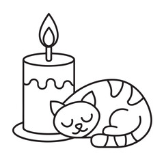 Cat moments meow life coloring pages, coloring book, line art, illustration, black & white, bold and easy coloring pages