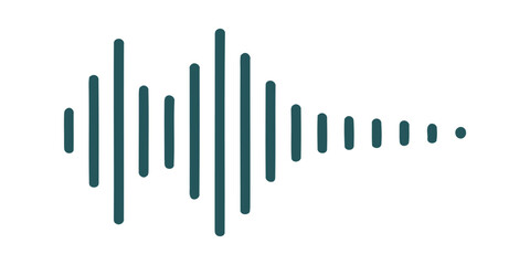 Audio Music Sound Wave Vector Set, Sound wave frequency icon. Sound wave icon, silhouette, vector design. Sound wave background.  Digital voice recorder audio wave vector symbol. . Analog and digital.