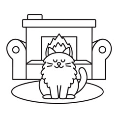 Cat moments meow life coloring pages, coloring book, line art, illustration, black & white, bold and easy coloring pages
