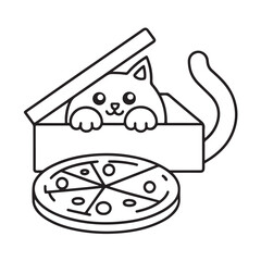 Cat moments meow life coloring pages, coloring book, line art, illustration, black & white, bold and easy coloring pages