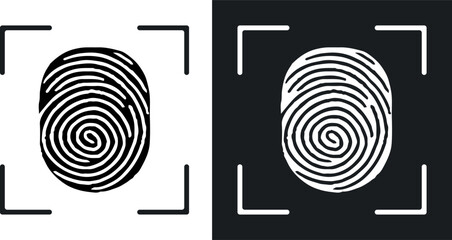 Fingerprint Icon stock illustration. 