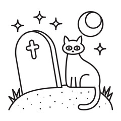 Cat moments meow life coloring pages, coloring book, line art, illustration, black & white, bold and easy coloring pages