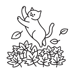 Cat moments meow life coloring pages, coloring book, line art, illustration, black & white, bold and easy coloring pages