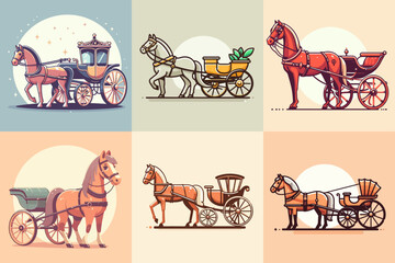 collection of carriage illustration