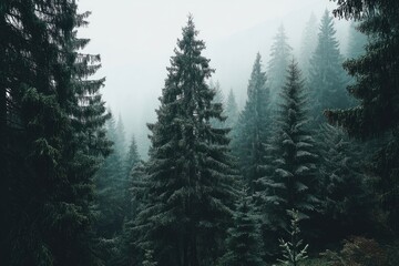 Misty forest scene (2)