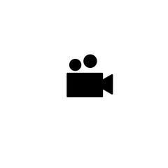 Video camera icon on white background