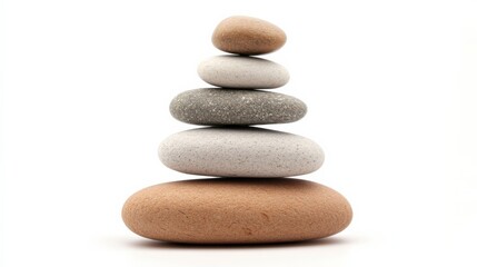 Balanced Stones Stacked Carefully in a Minimalist Arrangement
