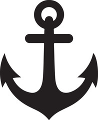 Ship anchor or boat anchor flat icon for apps and websites 