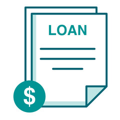 Loan Option Icon. Visual representation of loan option for financial and service UI use