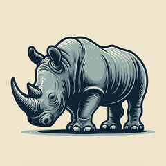 Fototapeta premium rhino vector illustration