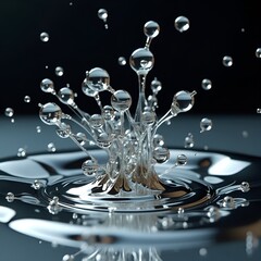 Liquid Mercury Metal Texture Flow