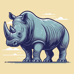 Obraz premium rhino vector illustration