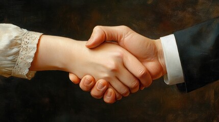 A close-up of hands shaking after a successful meeting, agreement, partnership, business deal