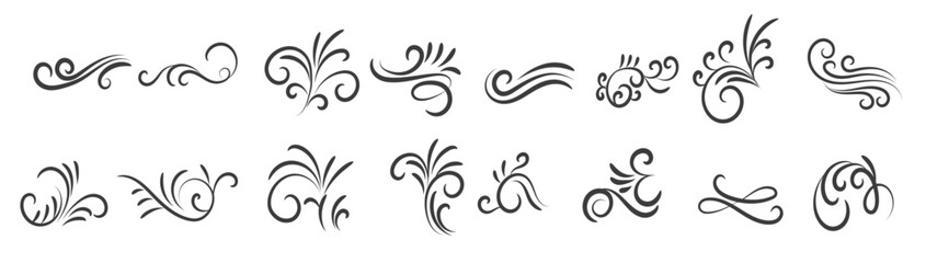 Ornamental frame Different Design, Decorative dividers, Swirl elements, Corner design, Vector graphic elements for design vector elements