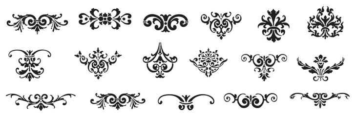 Decorative ornaments collection.