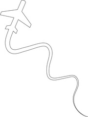 Airplane routes. Travel icon