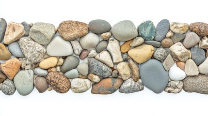 Smooth River Stones Collection for Natural Background or Texture