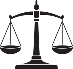 Scales of justice flat icon for apps and websites 