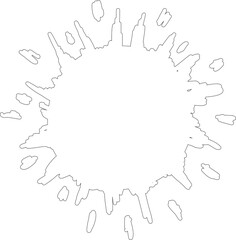 Hand drawn summer sun icon, sunshine