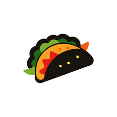 Blackened Fish Tacos with Slaw on Transparent Background  