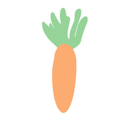 flat style icon carrot illustration