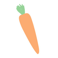 flat style icon carrot illustration