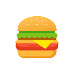 Chicken Sandwich with Pickles on Transparent Background  