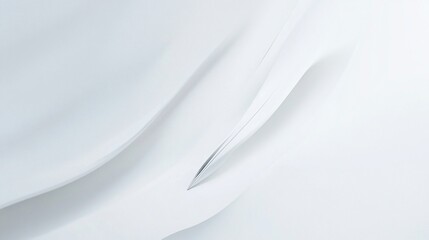Obraz premium Abstract Minimalist White Paper Design with Subtle Waves and Shadows