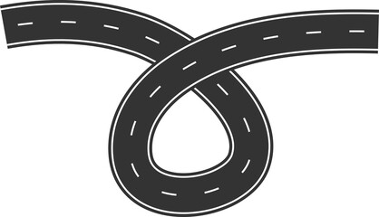 Street and road elements for city map, highway, traffic