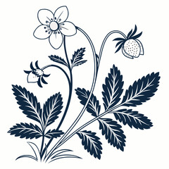 black and white background with flowers