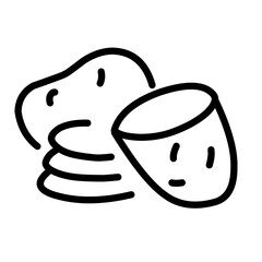 vector icon of fast food,vegetables,and fruit