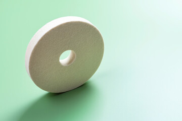 Polishing wheel from the machine. Natural felt for polishing and sharpening tools.