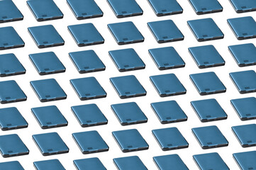 External hard drives on white background.